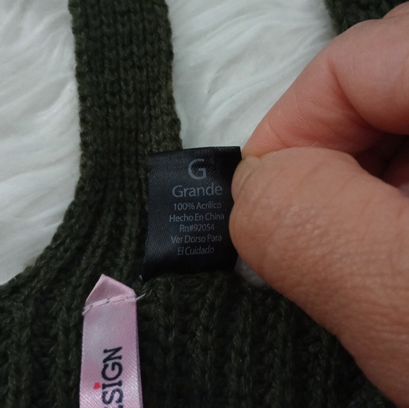 Love by designe womans olive green sweater sz L - Picture 10 of 16